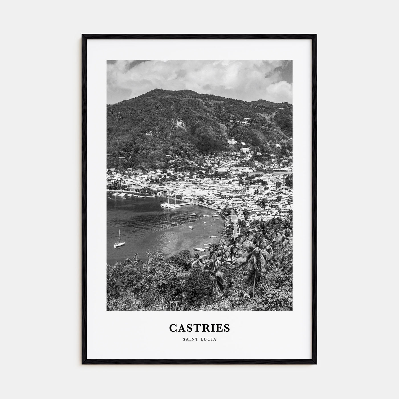 Castries Portrait B&W Poster