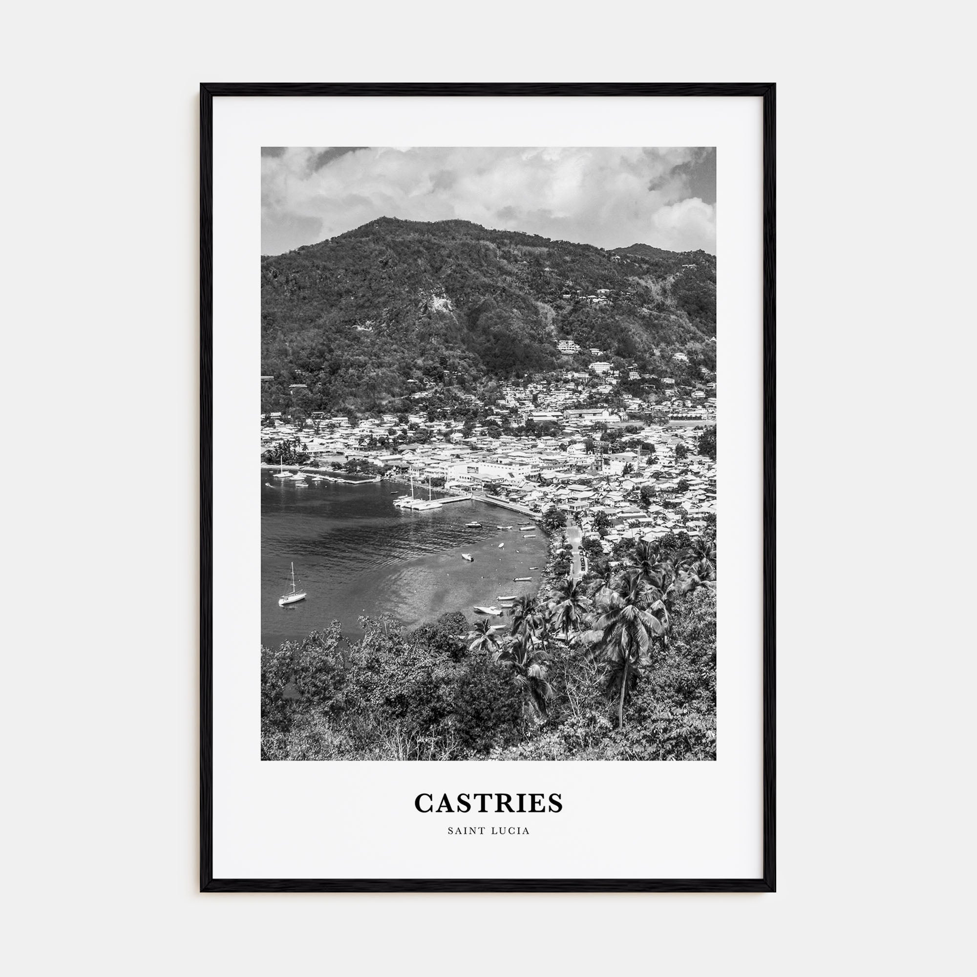Castries Portrait B&W Poster