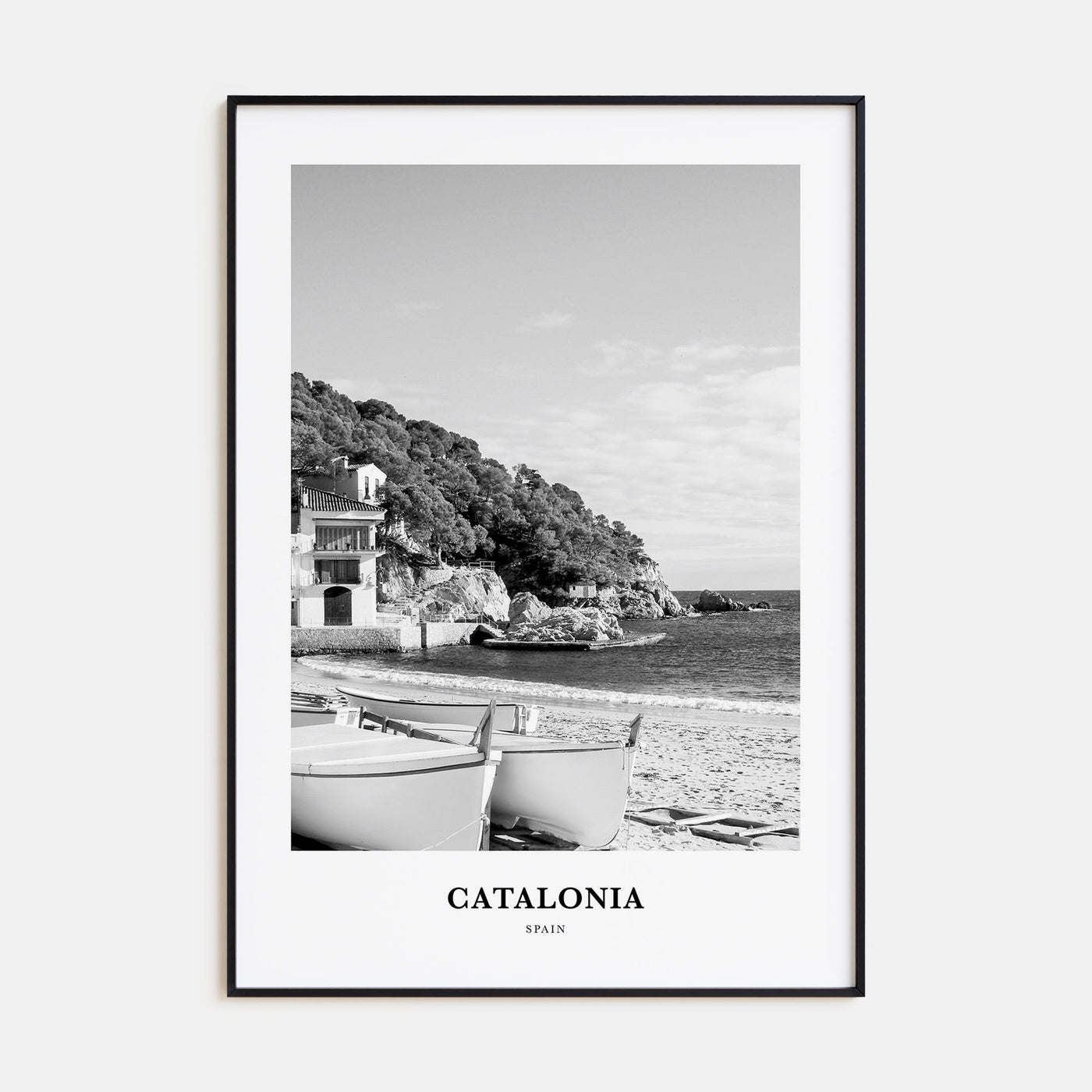 Catalonia Portrait B&W Poster