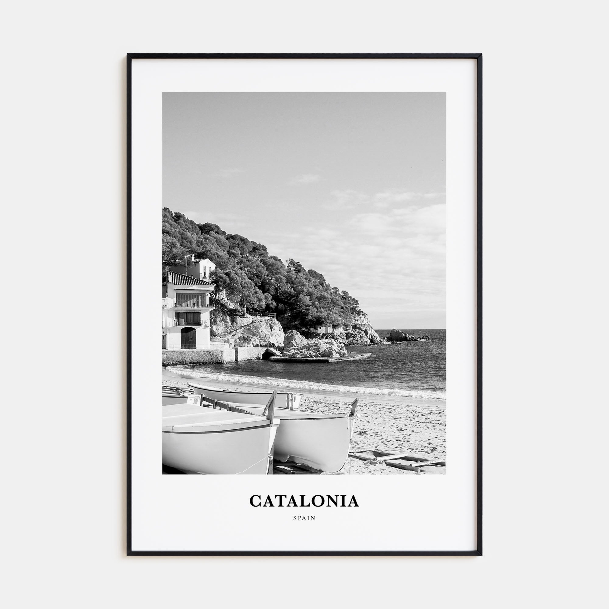 Catalonia Portrait B&W Poster