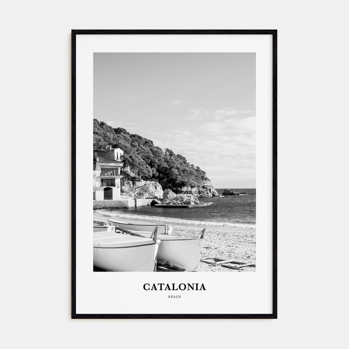 Catalonia Portrait B&W Poster