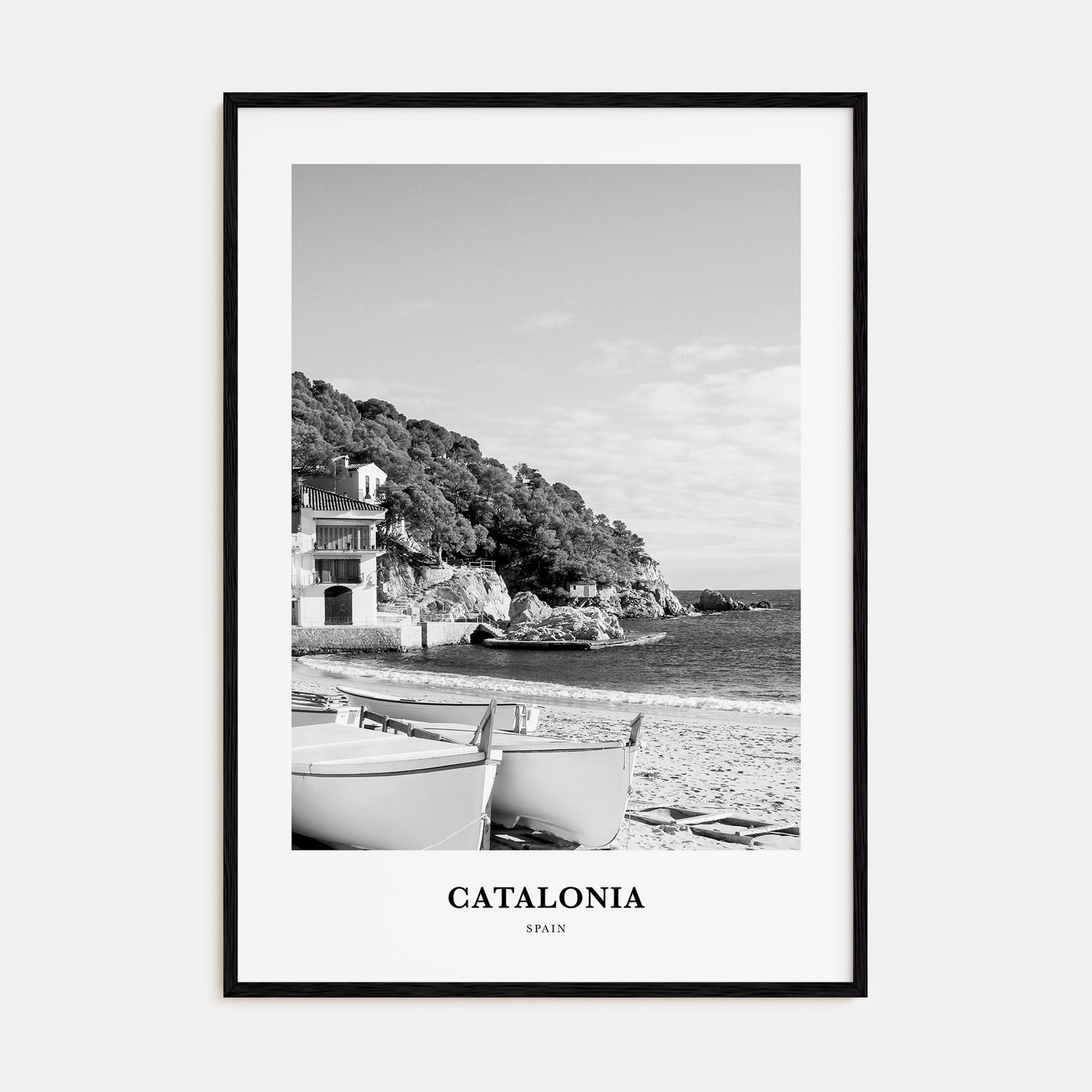 Catalonia Portrait B&W Poster