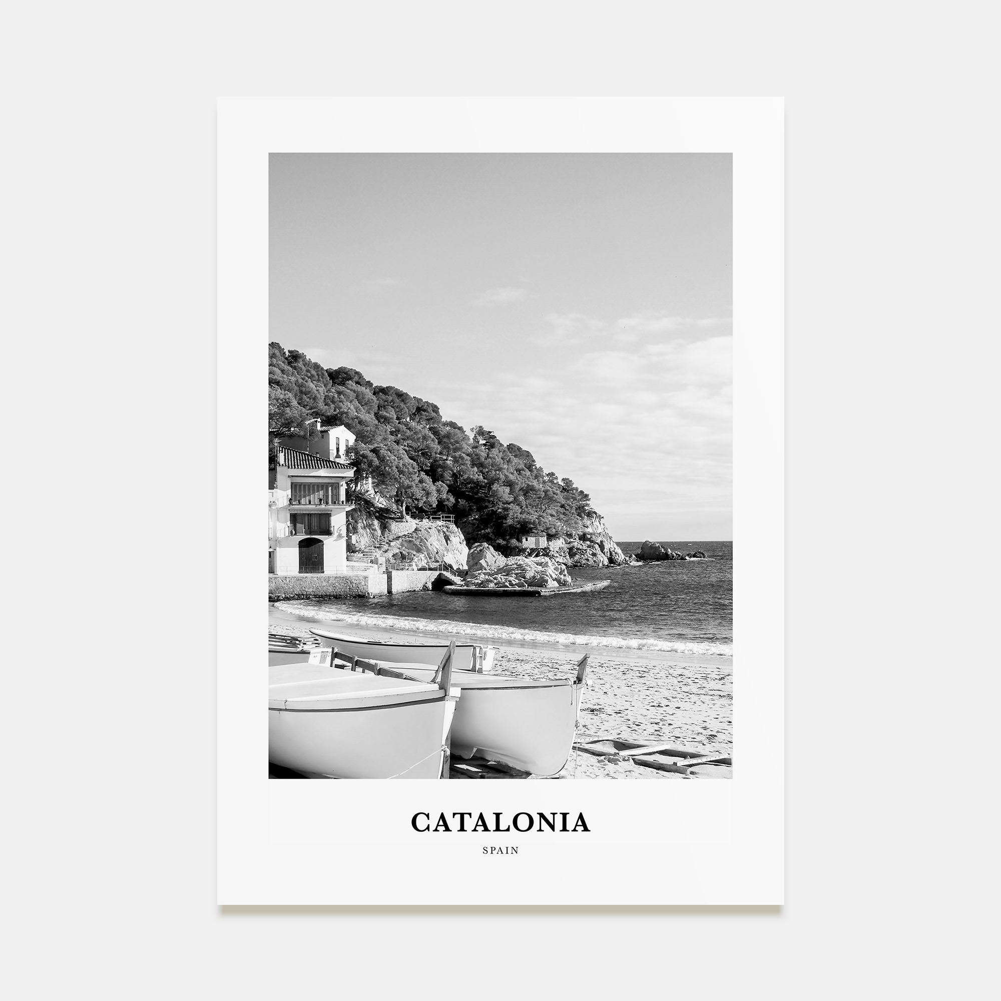 Catalonia Portrait B&W Poster