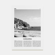 Catalonia Travel B&W Poster