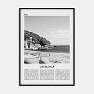 Catalonia Travel B&W Poster