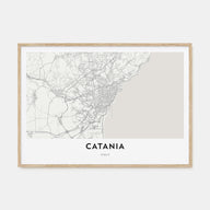 Catania Map Landscape Poster