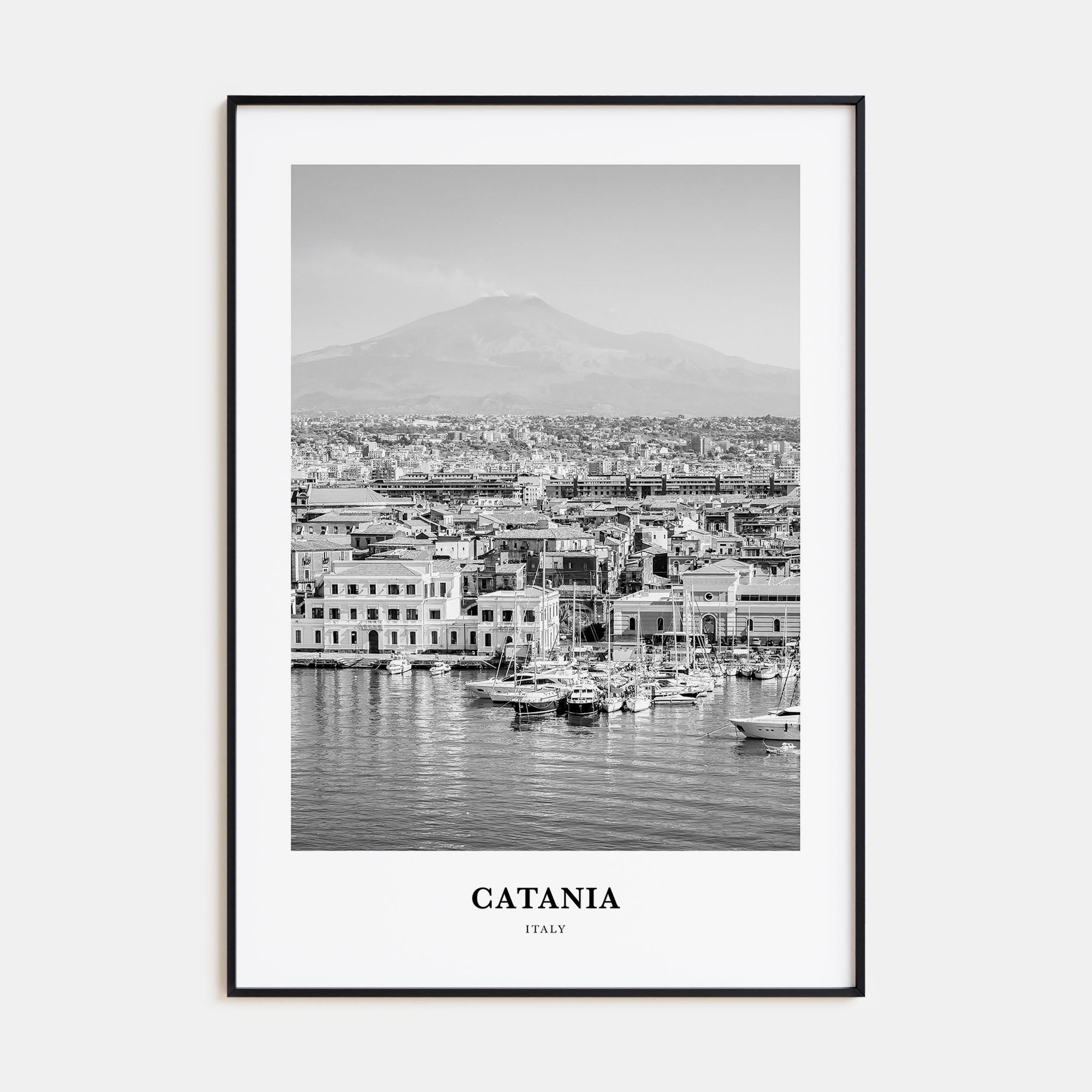 Catania Portrait B&W Poster