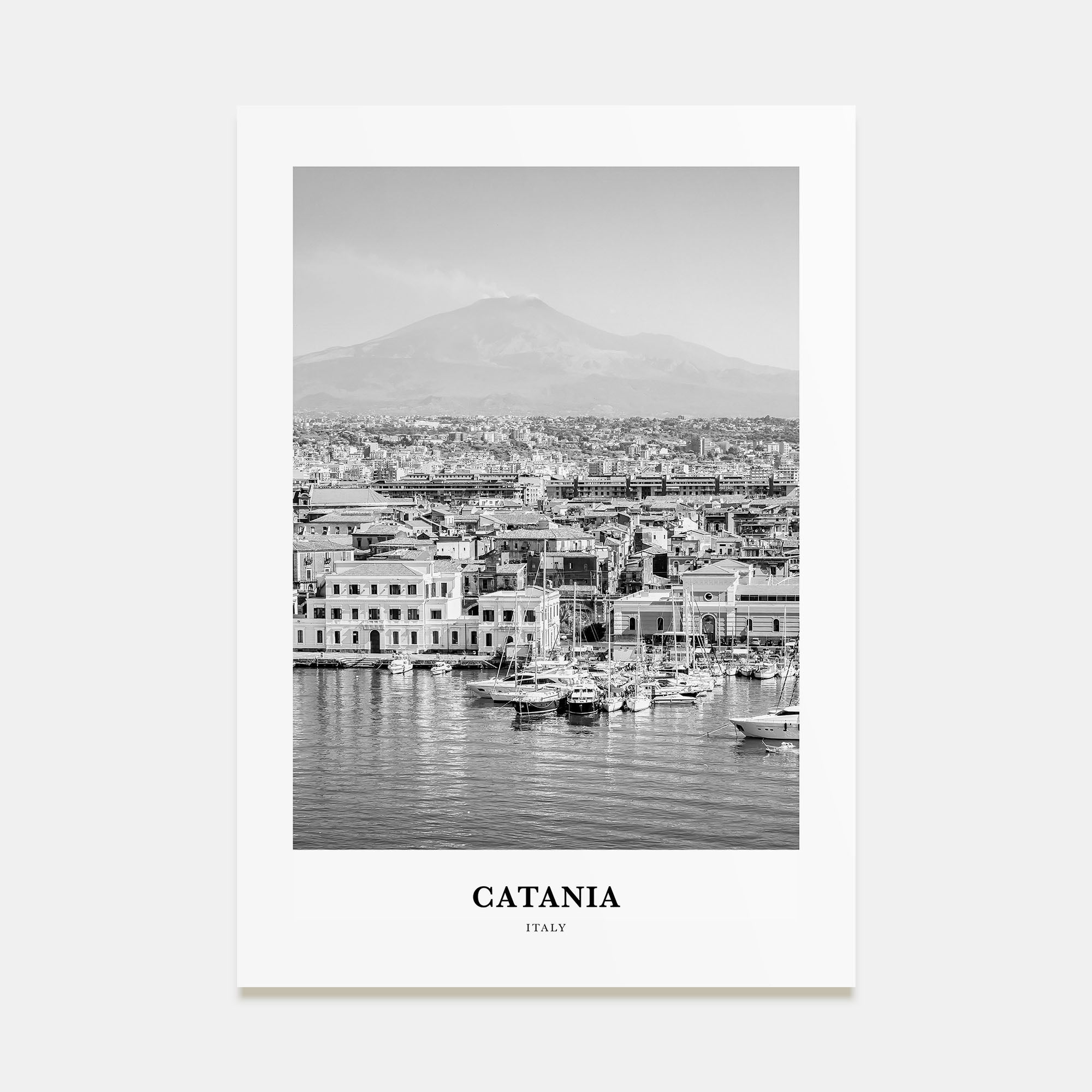 Catania Portrait B&W Poster
