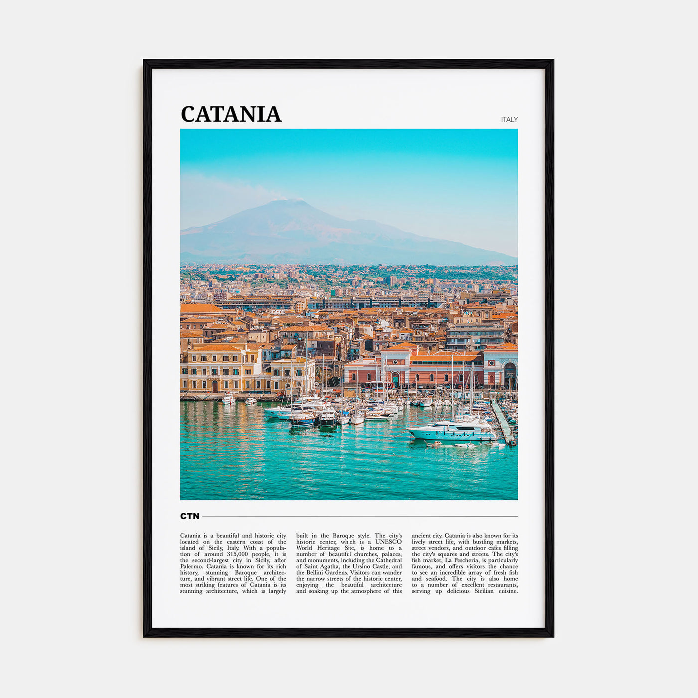 Catania Travel Color Poster