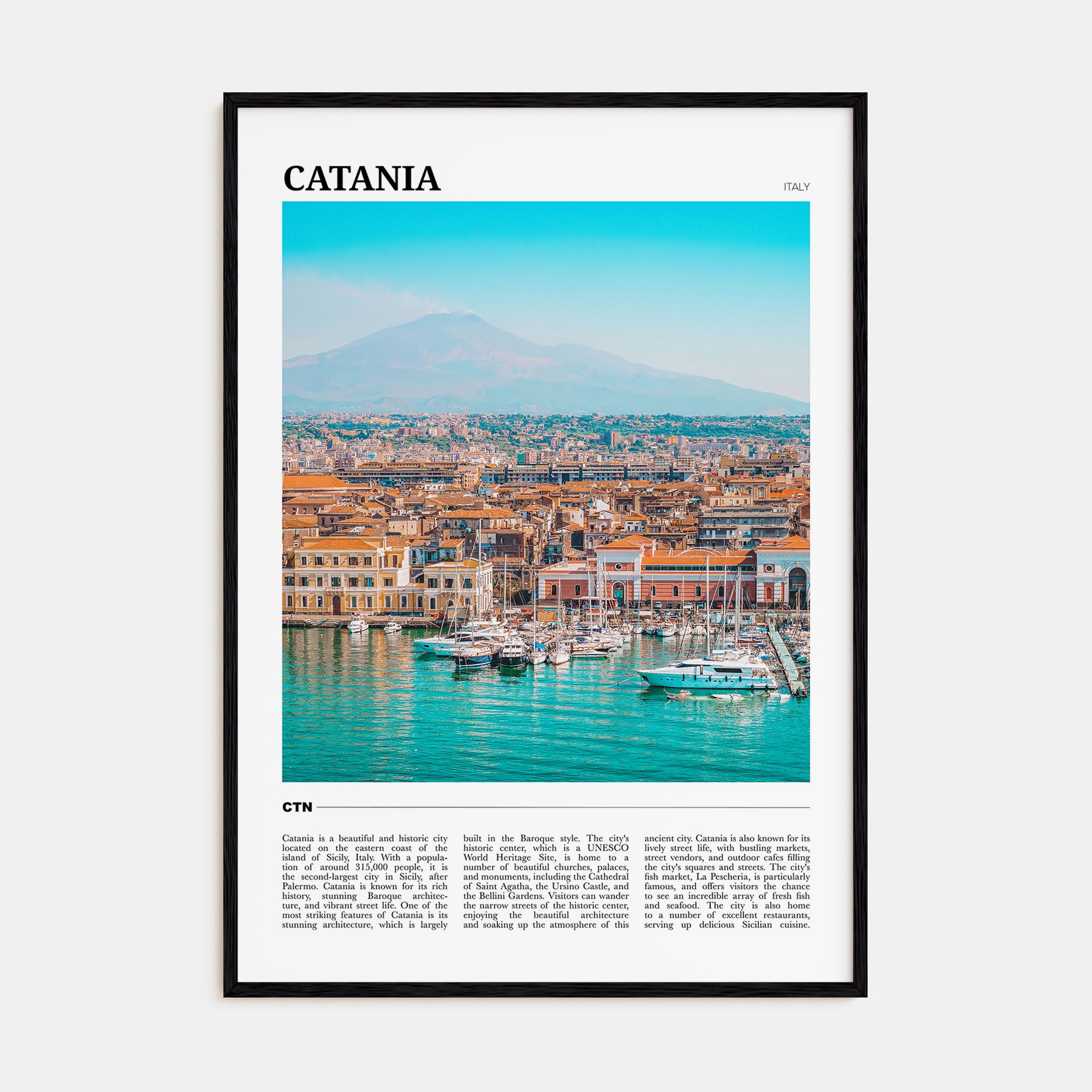 Catania Travel Color Poster