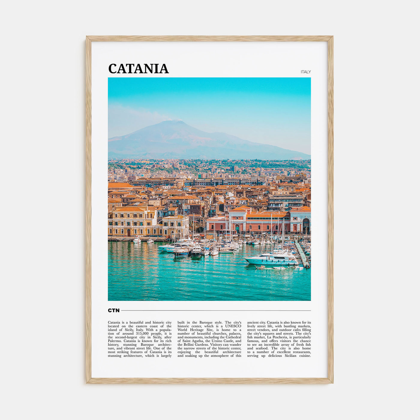 Catania Travel Color Poster