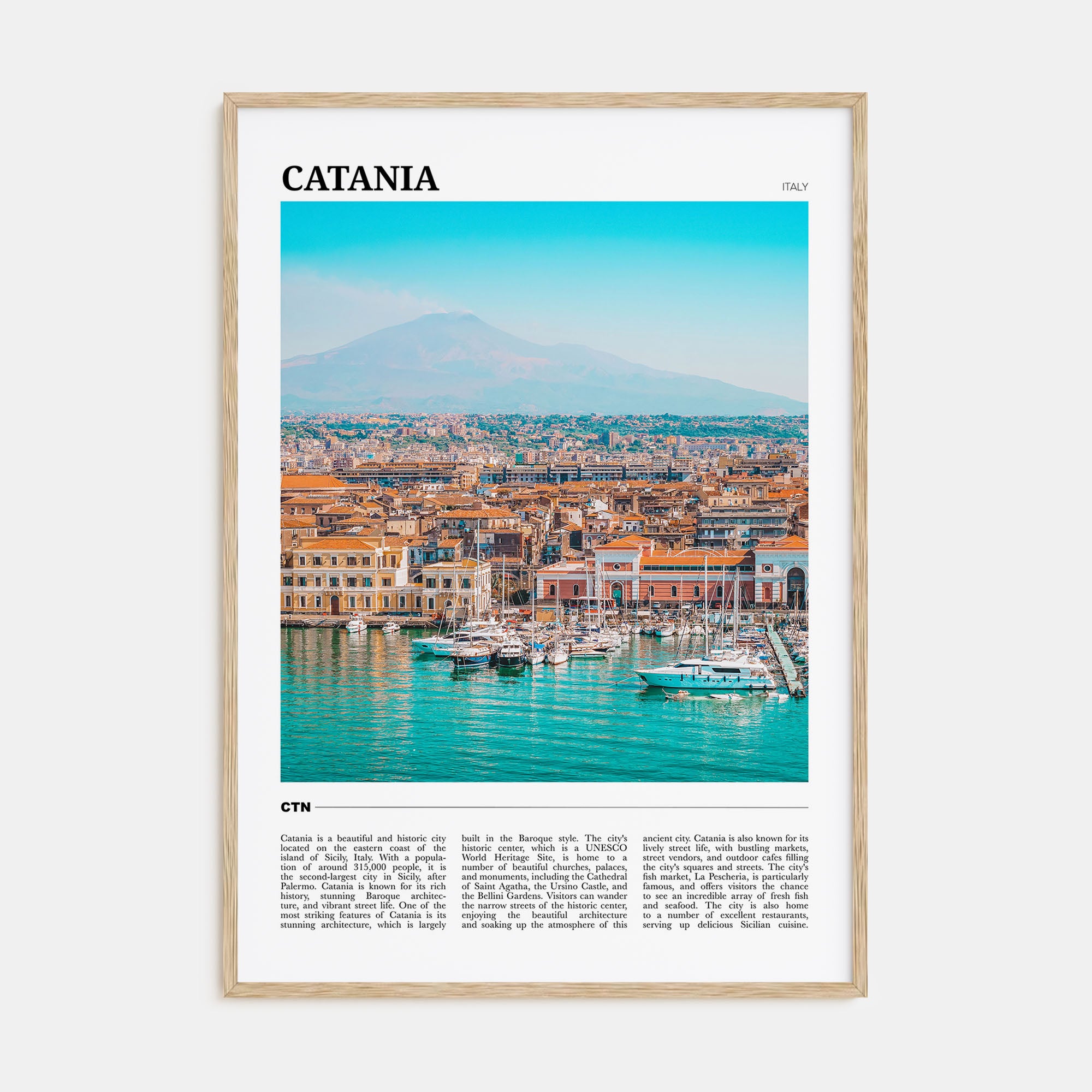 Catania Travel Color Poster