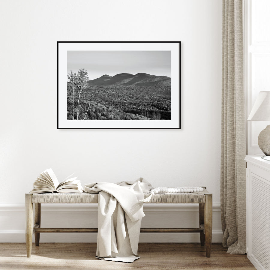 Catskill Mountains Landscape B&W Poster
