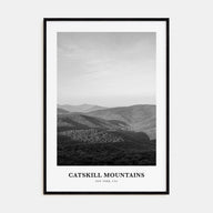 Catskill Mountains Portrait B&W No 1 Poster