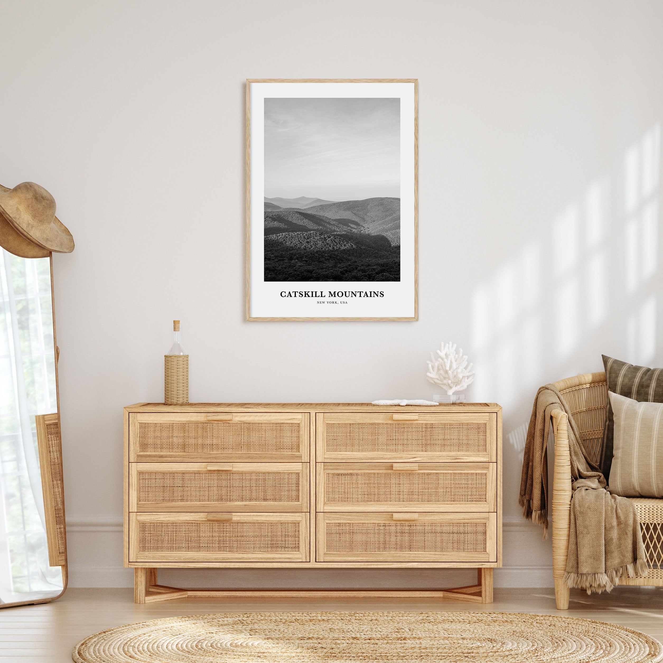 Catskill Mountains Portrait B&W No 1 Poster
