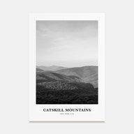 Catskill Mountains Portrait B&W No 1 Poster