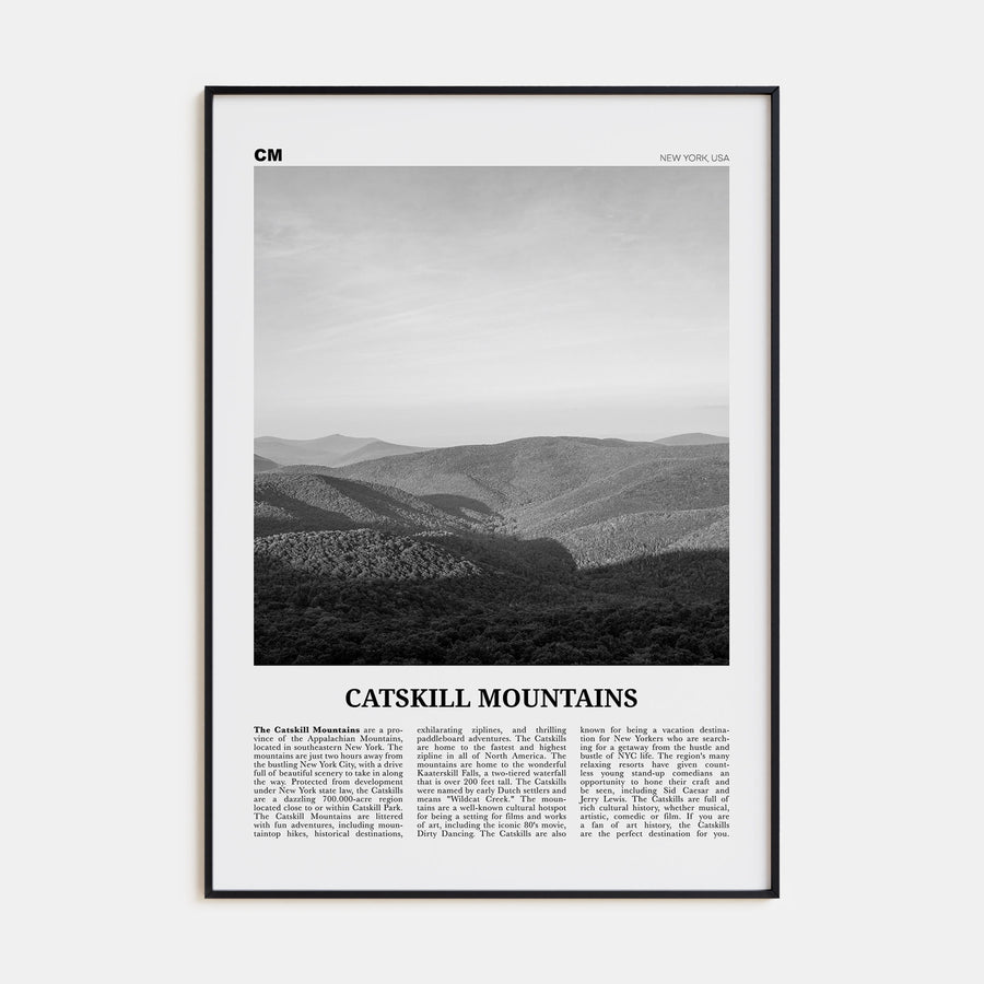 Catskill Mountains Travel B&W No 1 Poster