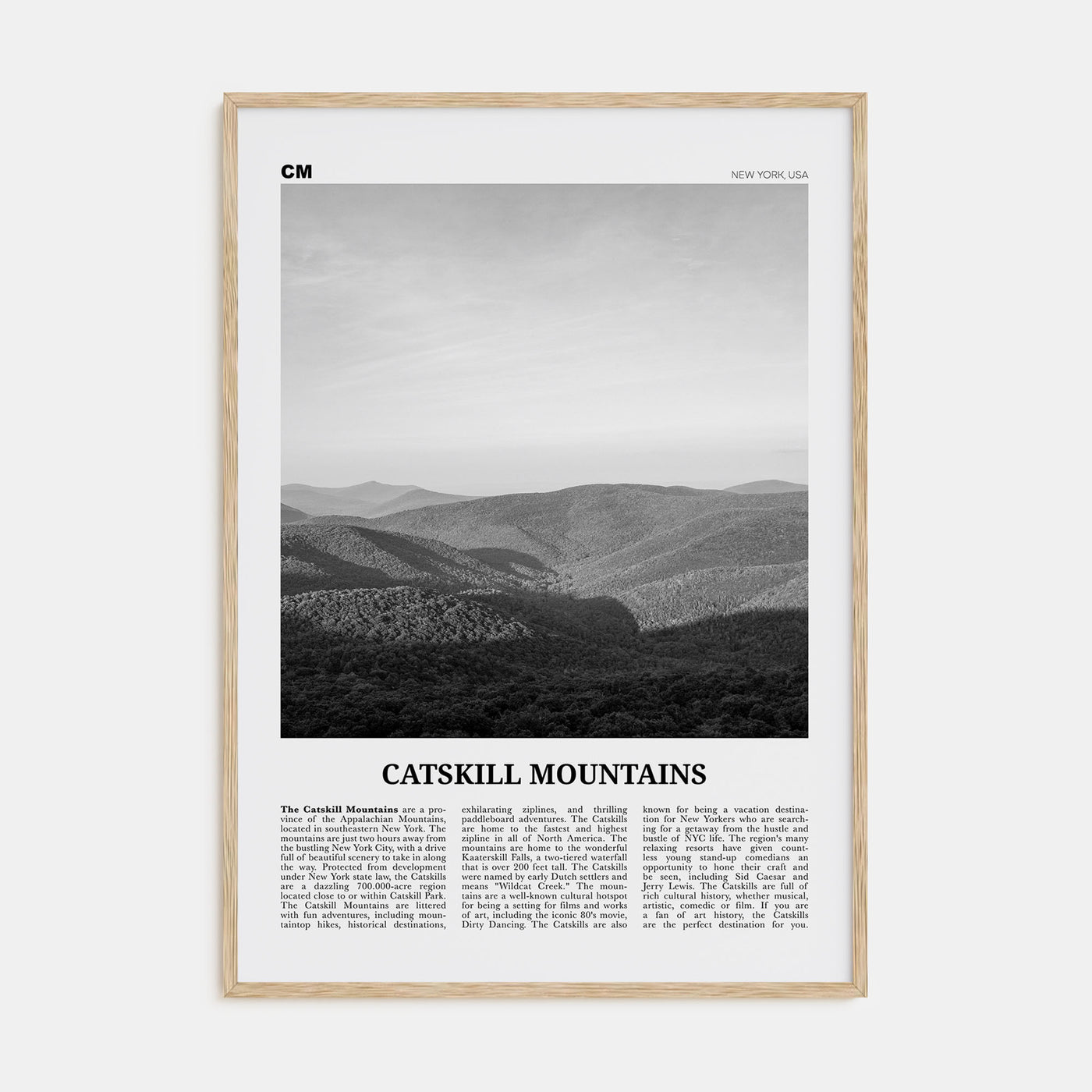 Catskill Mountains Travel B&W No 1 Poster