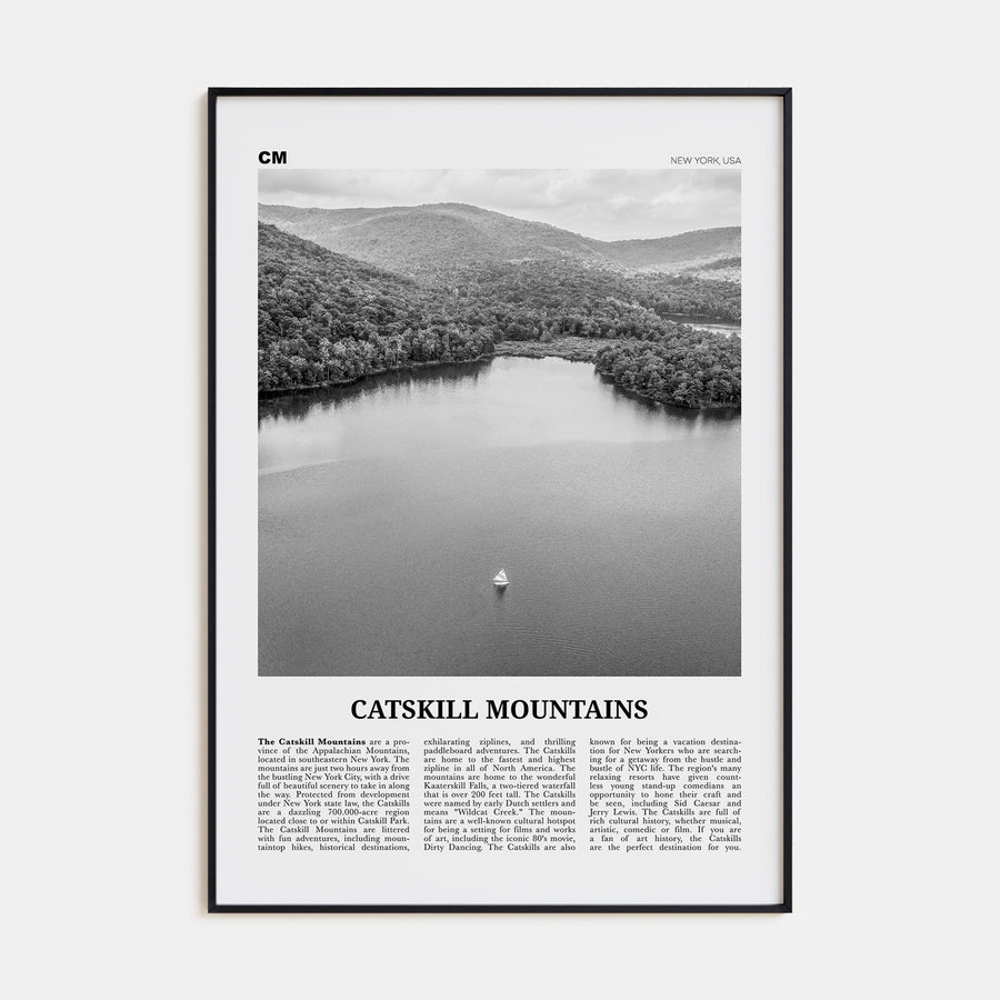 Catskill Mountains Travel B&W No 2 Poster