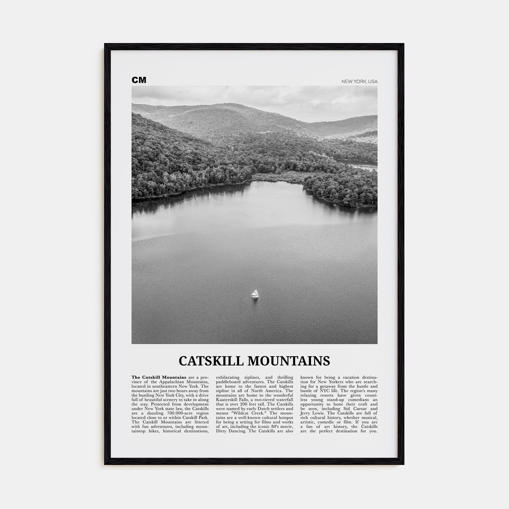 Catskill Mountains Travel B&W No 2 Poster