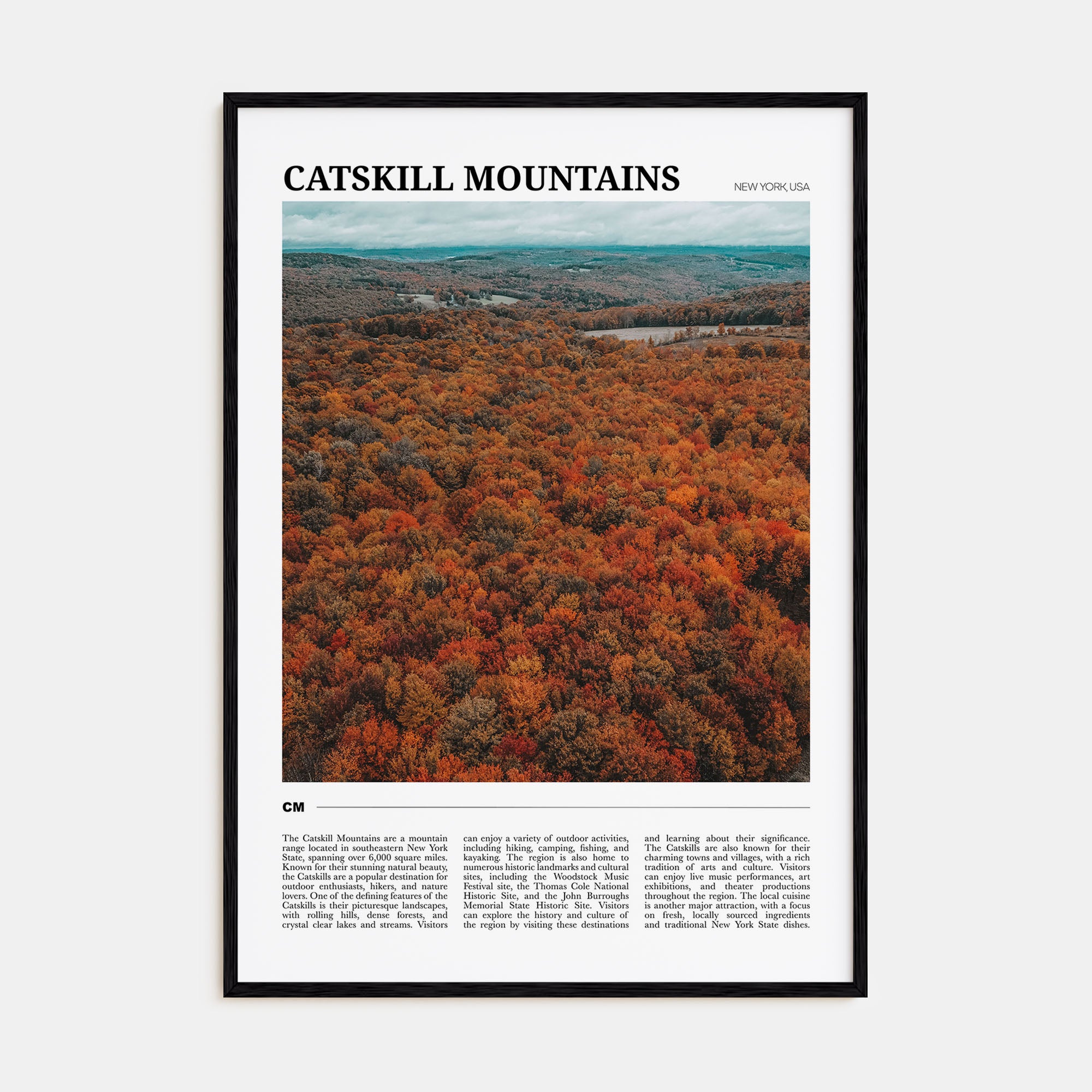 Catskill Mountains Travel Color Poster