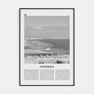 Cattolica Travel B&W Poster