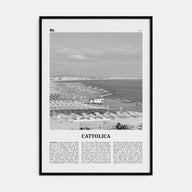 Cattolica Travel B&W Poster