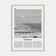 Cattolica Travel B&W Poster