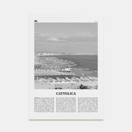 Cattolica Travel B&W Poster