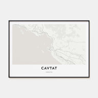 Cavtat Map Landscape Poster