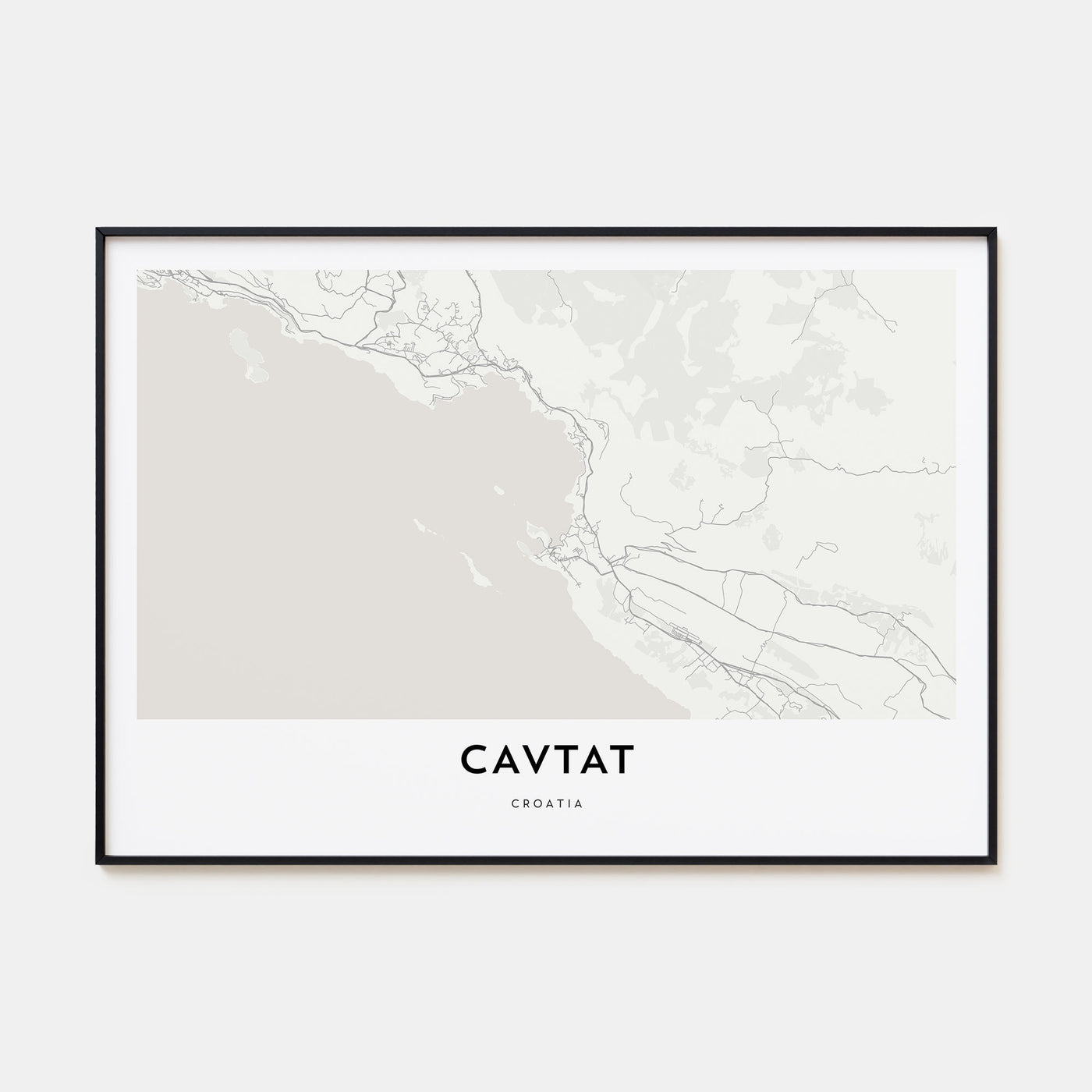 Cavtat Map Landscape Poster