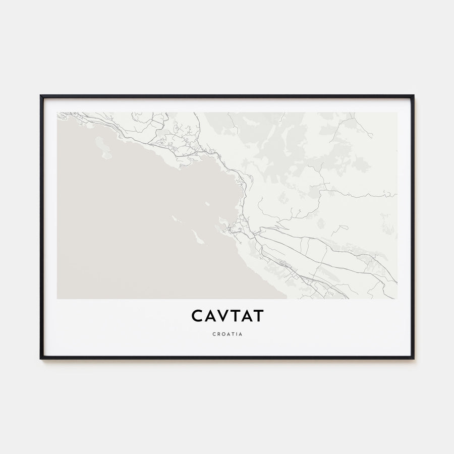 Cavtat Map Landscape Poster