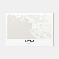 Cavtat Map Landscape Poster