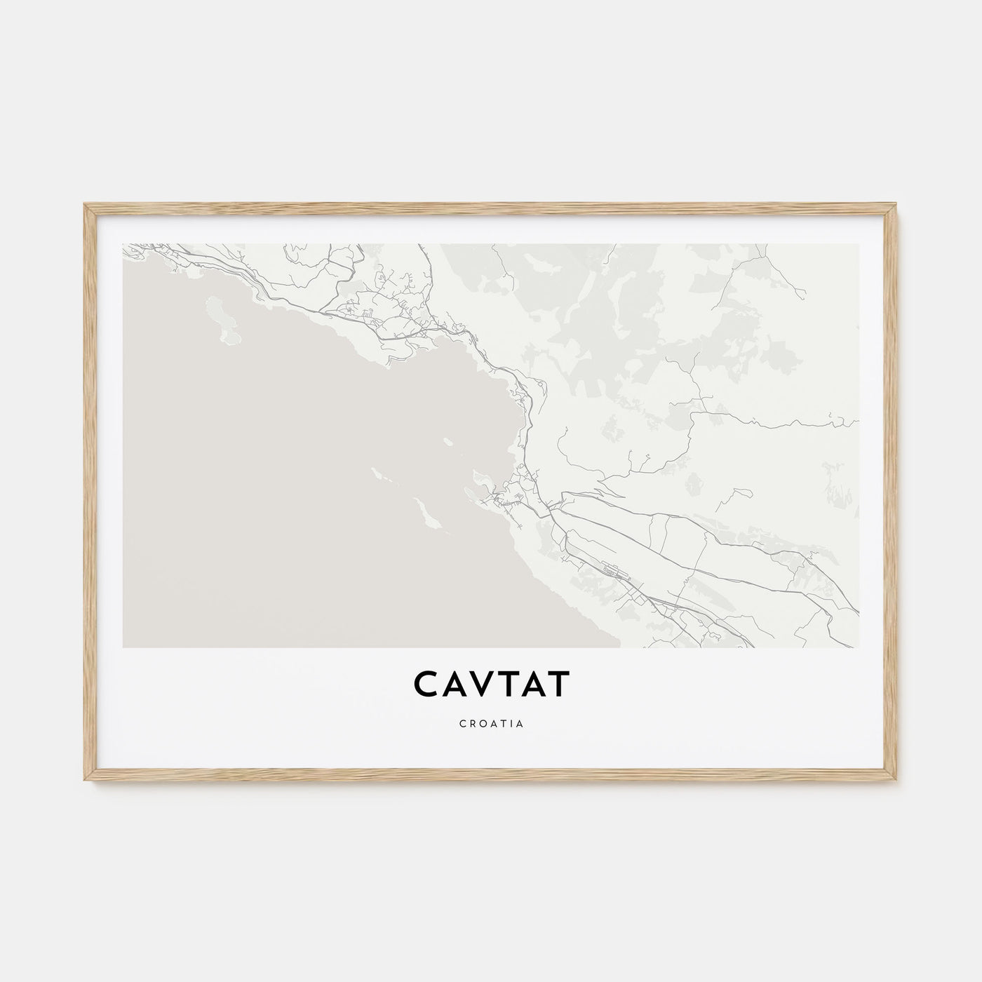 Cavtat Map Landscape Poster