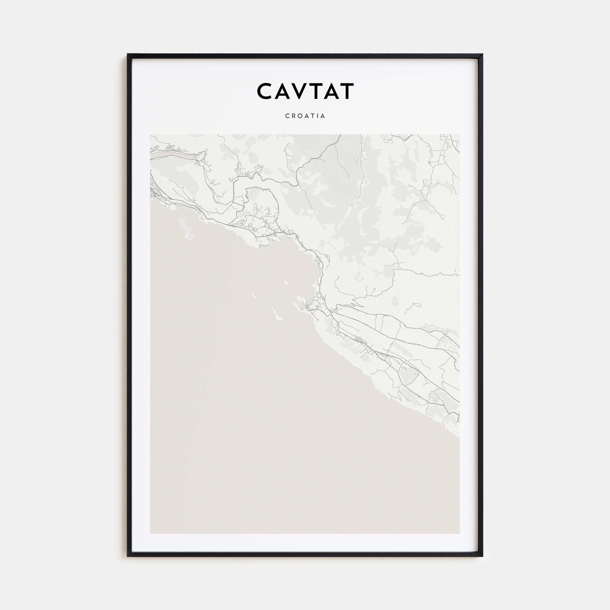 Cavtat Map Portrait Poster