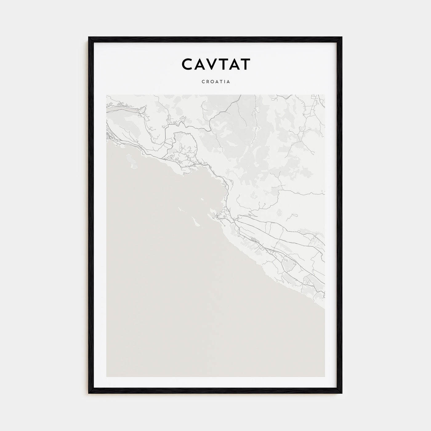 Cavtat Map Portrait Poster