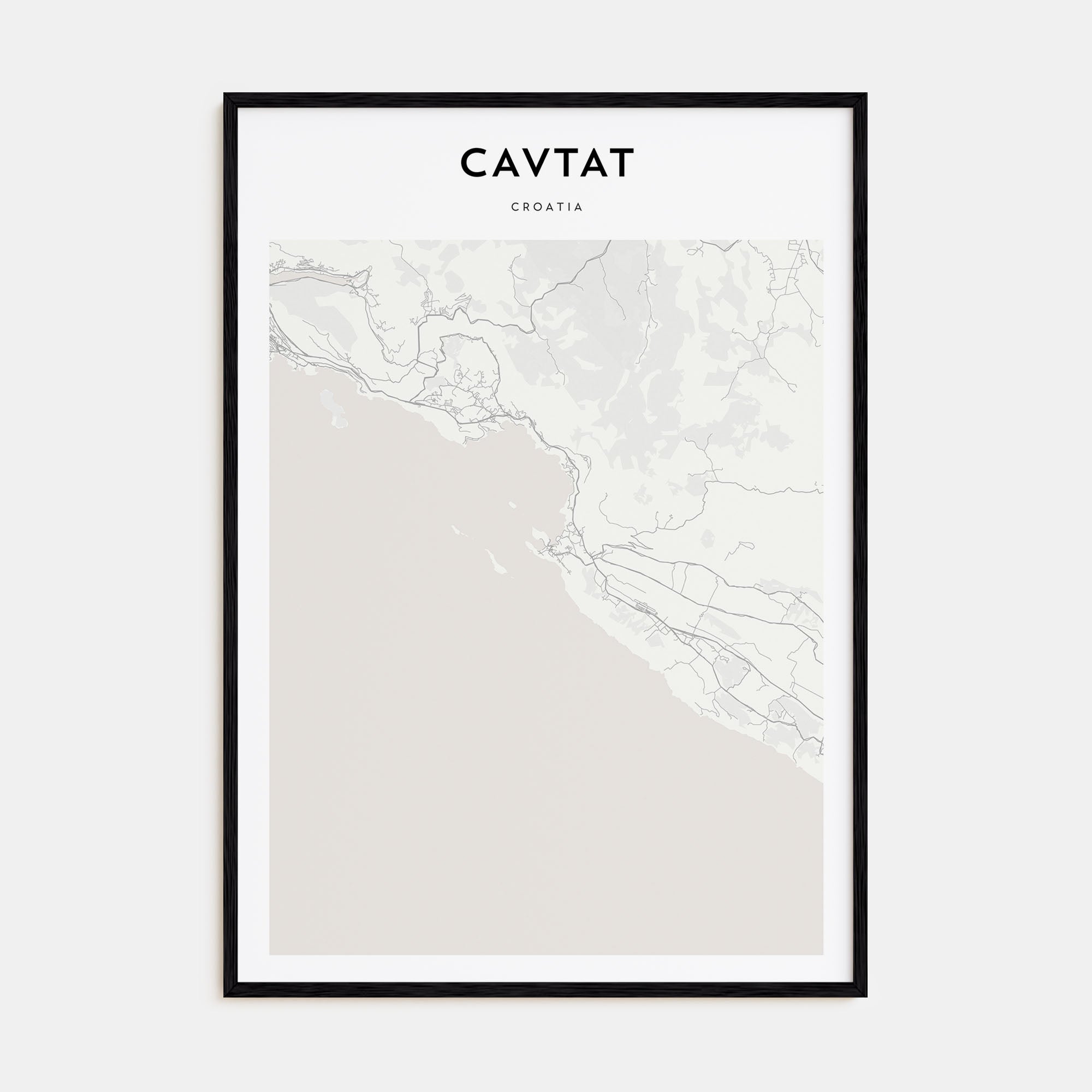 Cavtat Map Portrait Poster