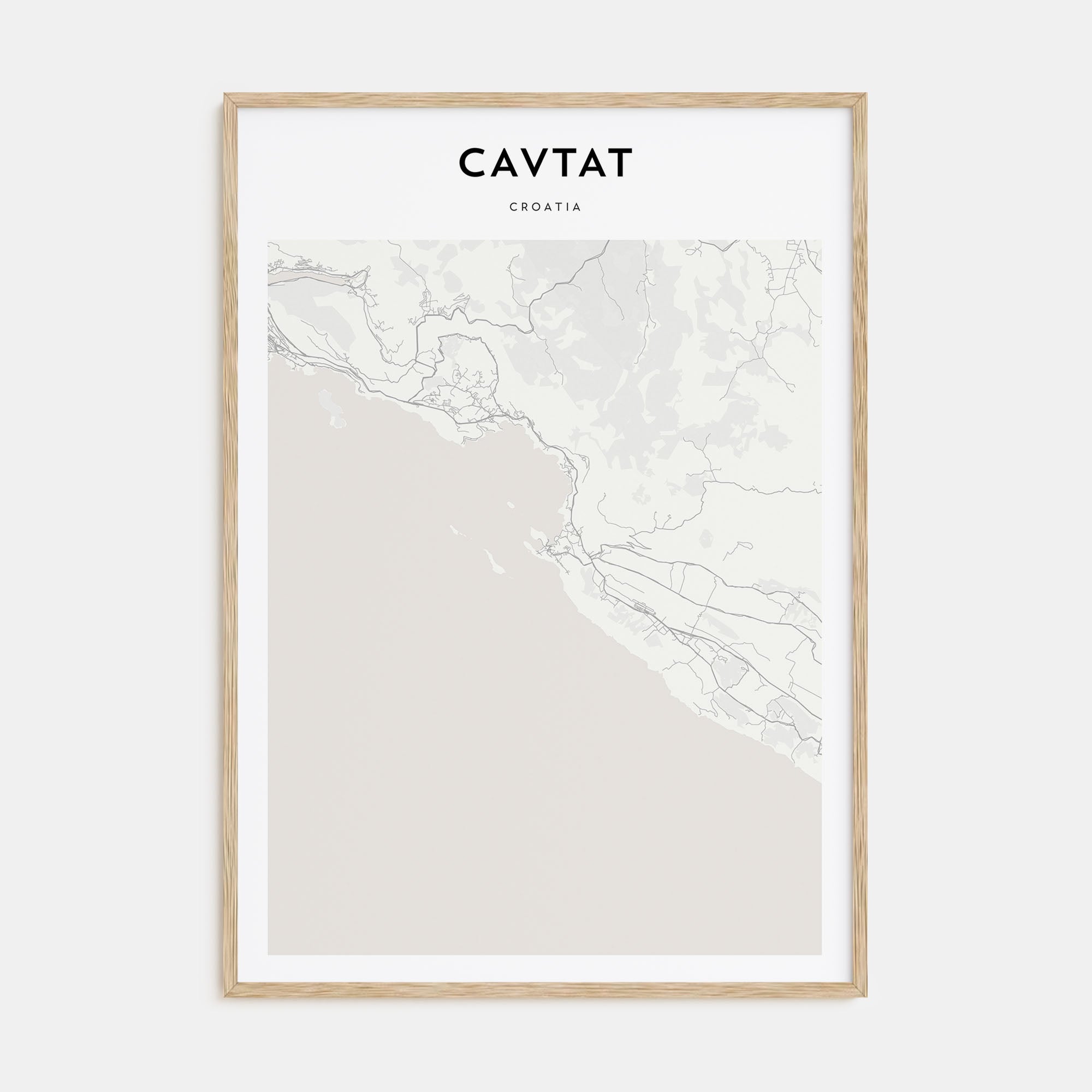 Cavtat Map Portrait Poster