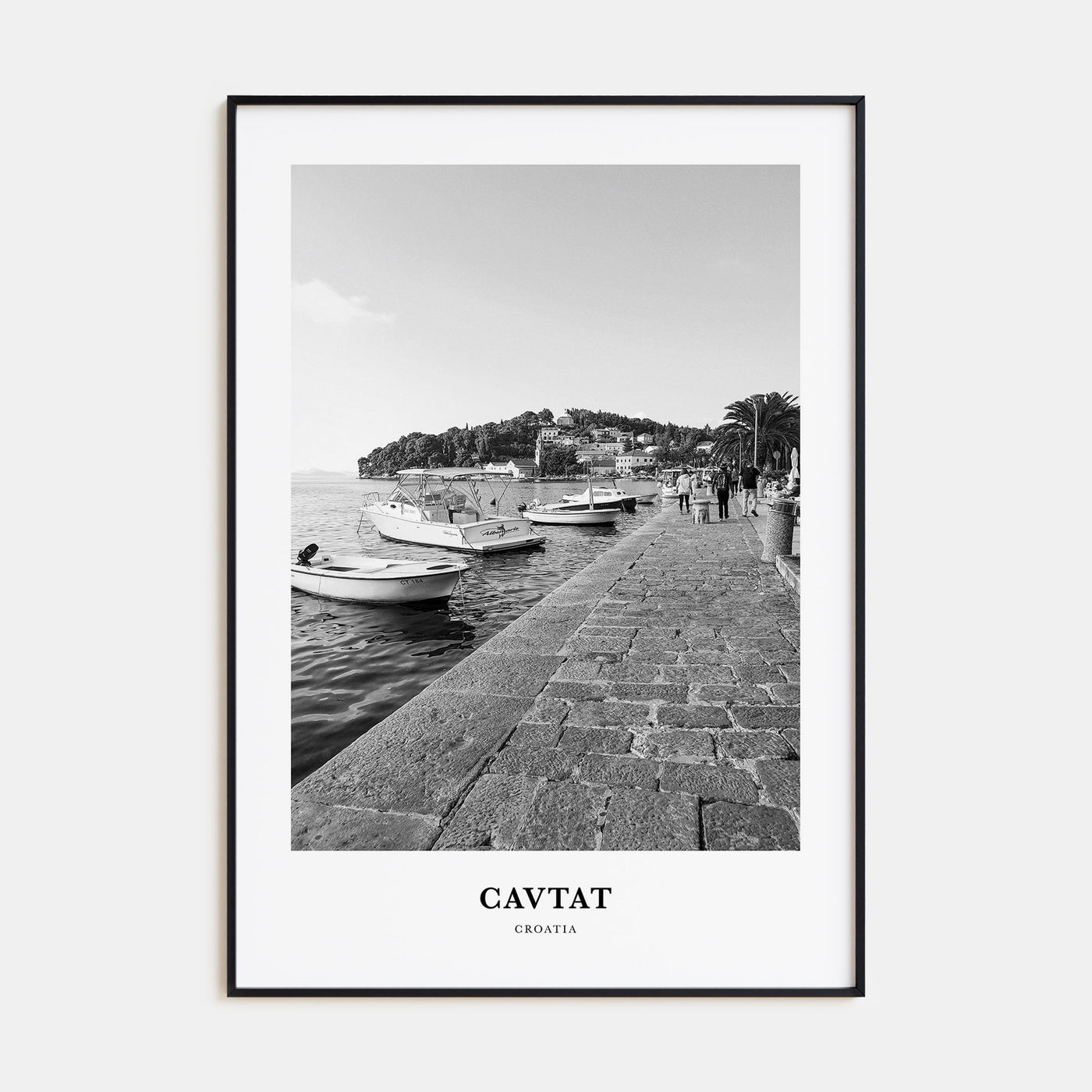 Cavtat Portrait B&W Poster