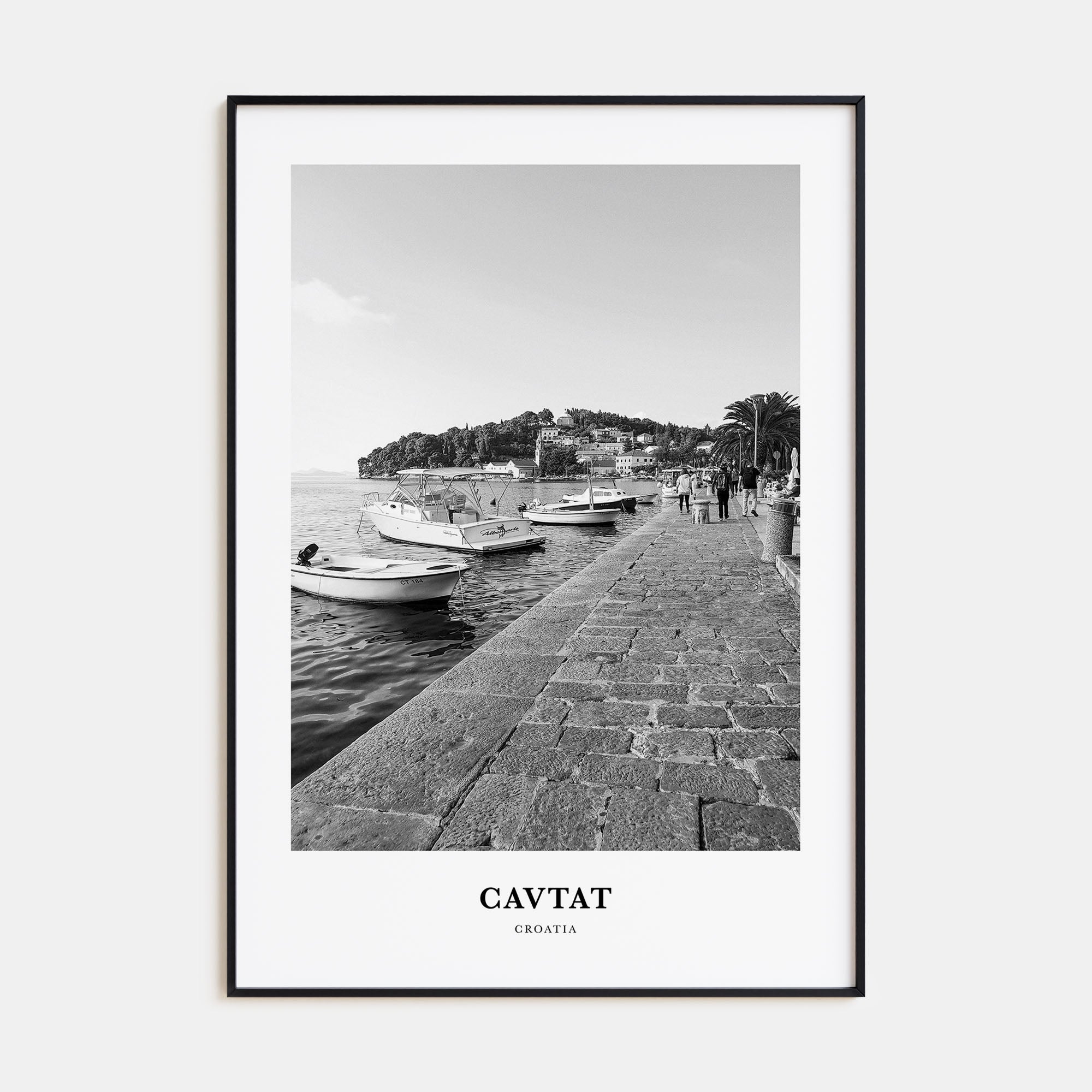 Cavtat Portrait B&W Poster
