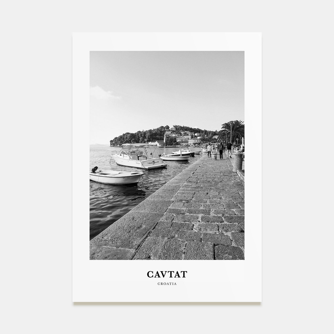 Cavtat Portrait B&W Poster