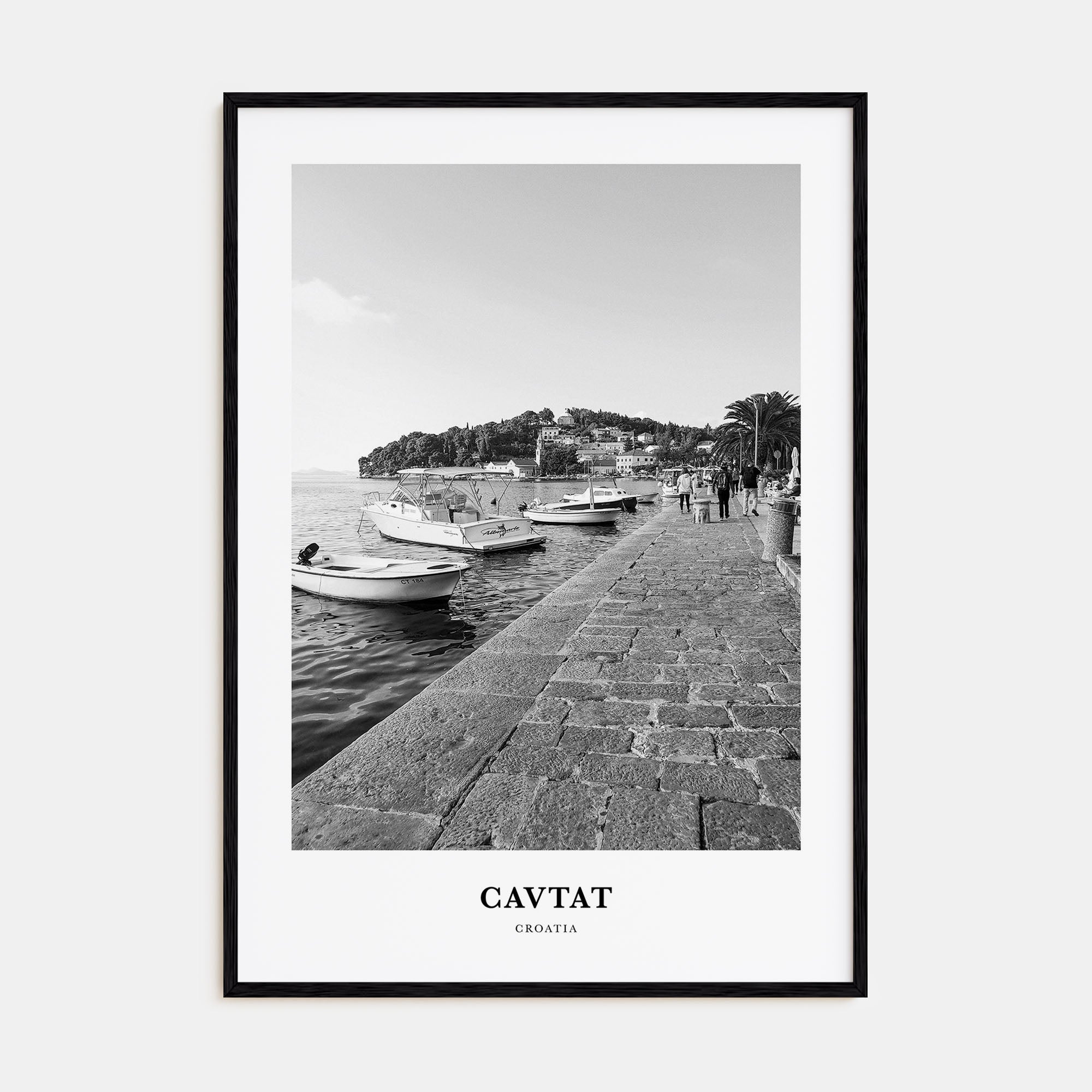 Cavtat Portrait B&W Poster