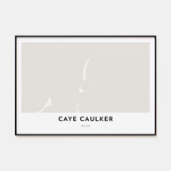 Caye Caulker Map Landscape Poster
