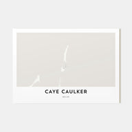 Caye Caulker Map Landscape Poster