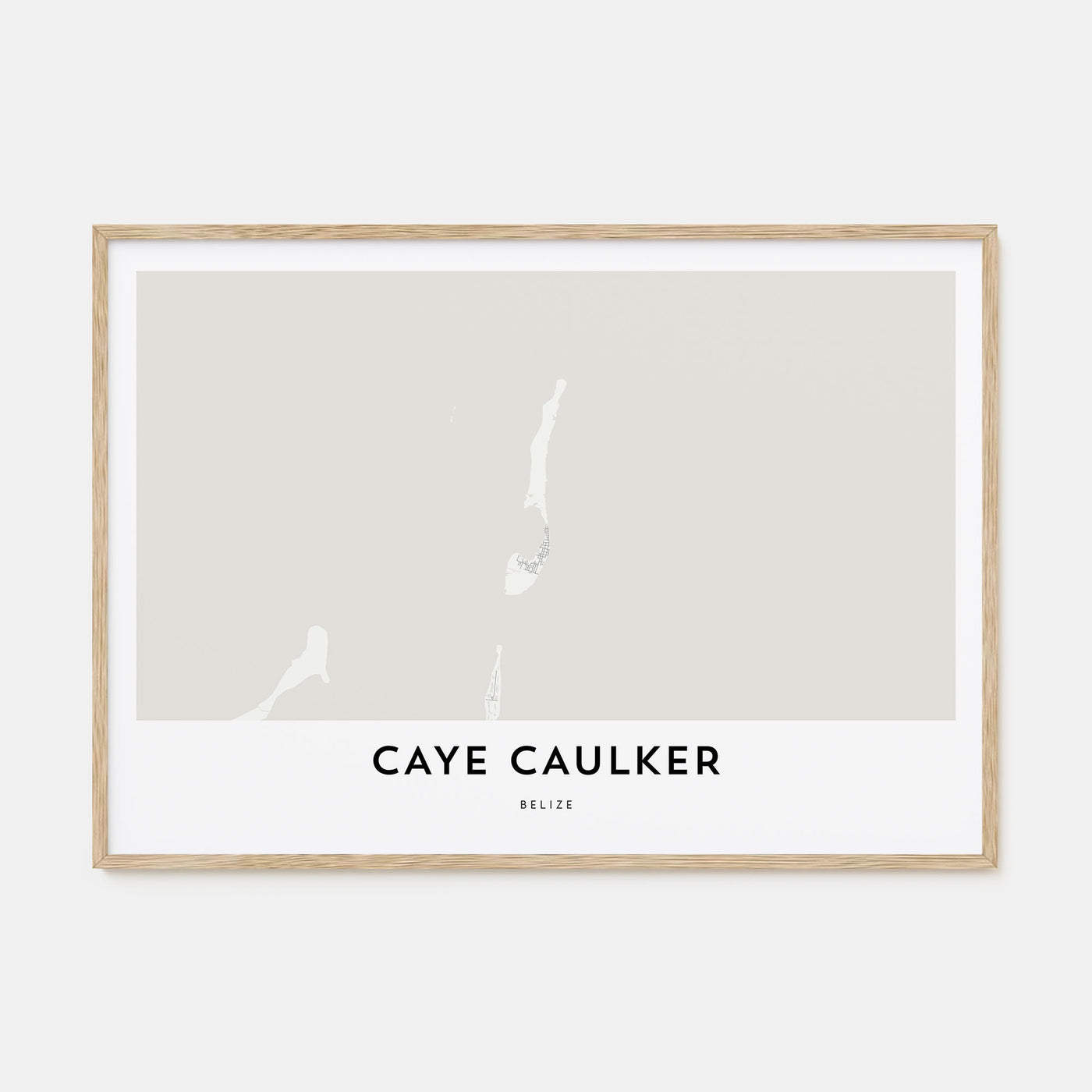 Caye Caulker Map Landscape Poster