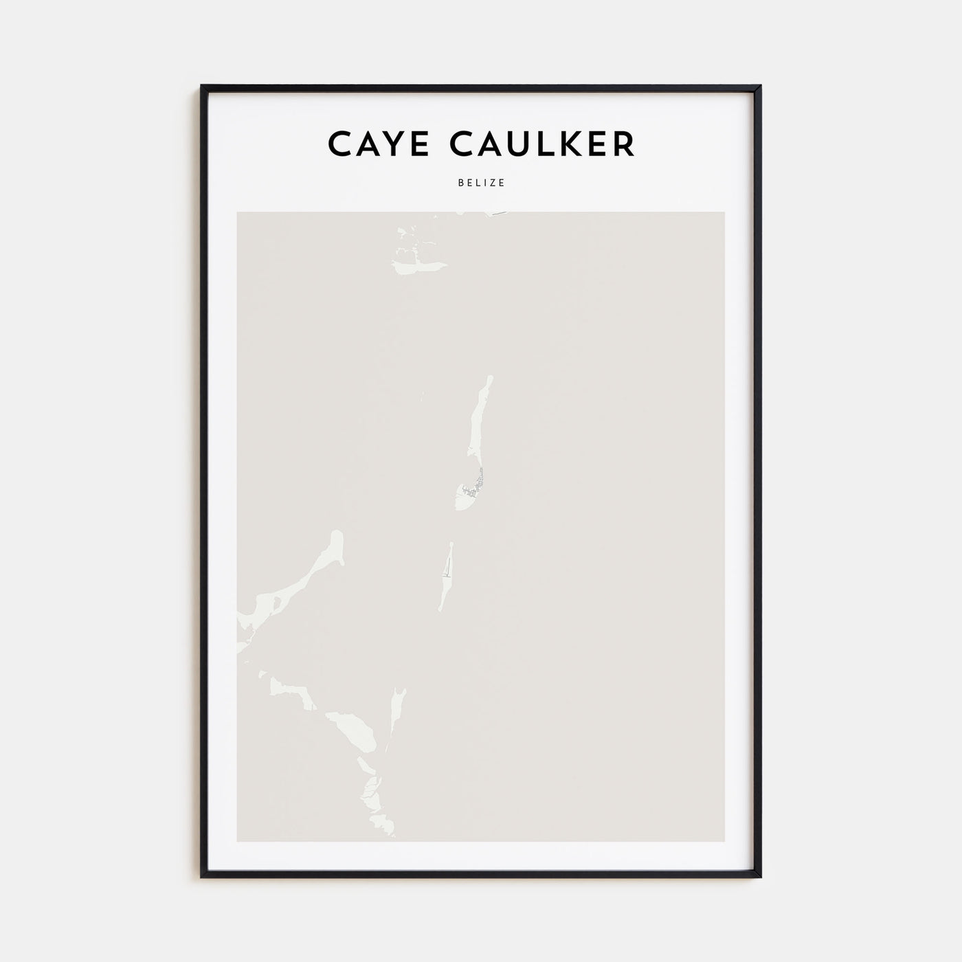 Caye Caulker Map Portrait Poster