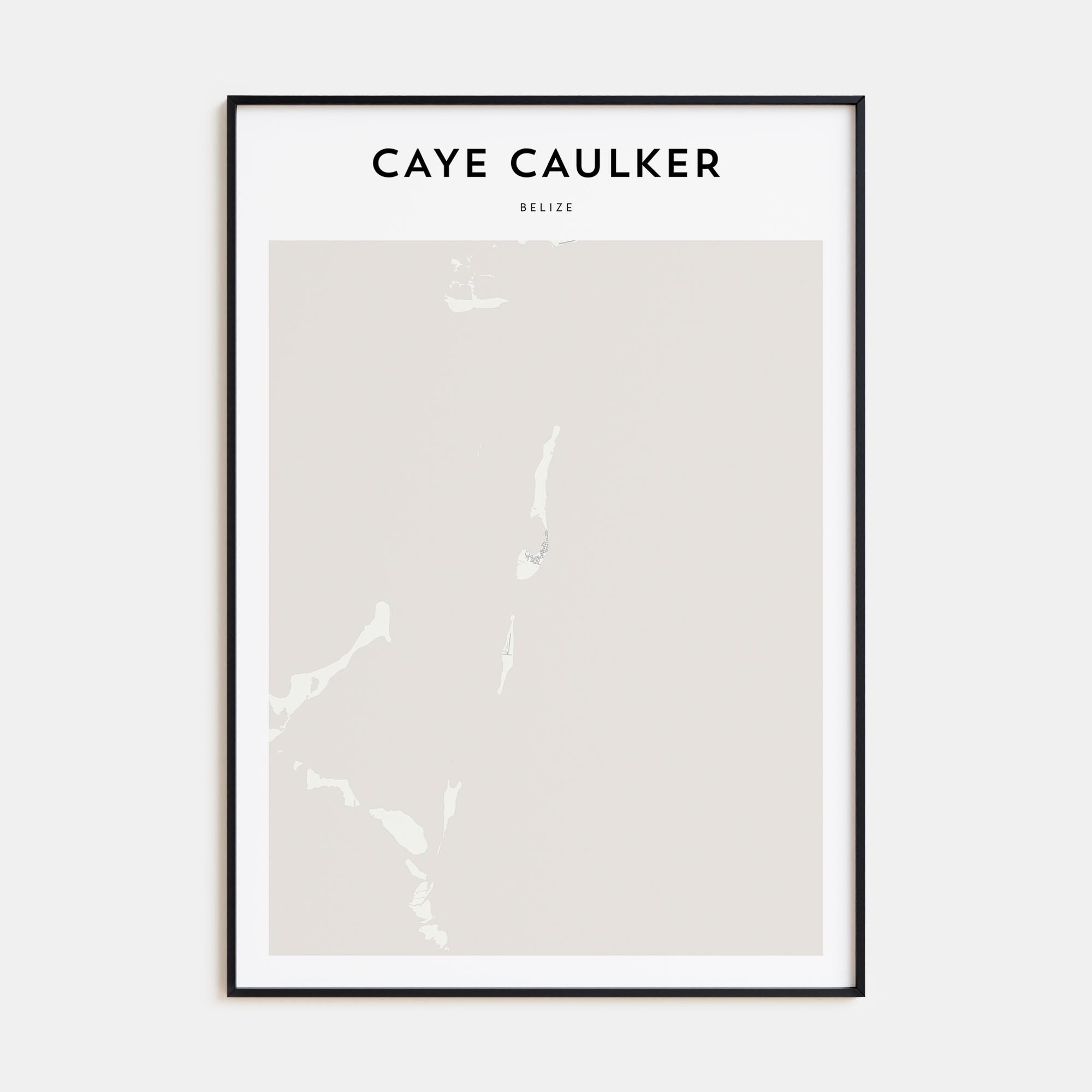 Caye Caulker Map Portrait Poster