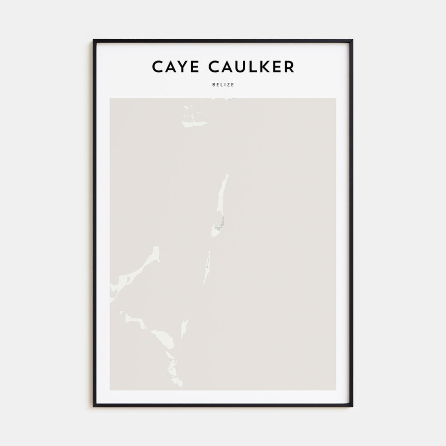 Caye Caulker Map Portrait Poster