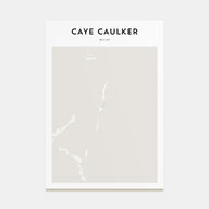 Caye Caulker Map Portrait Poster