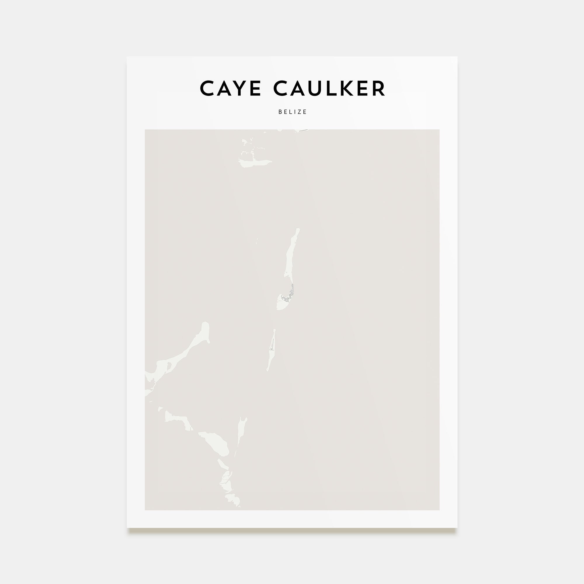 Caye Caulker Map Portrait Poster
